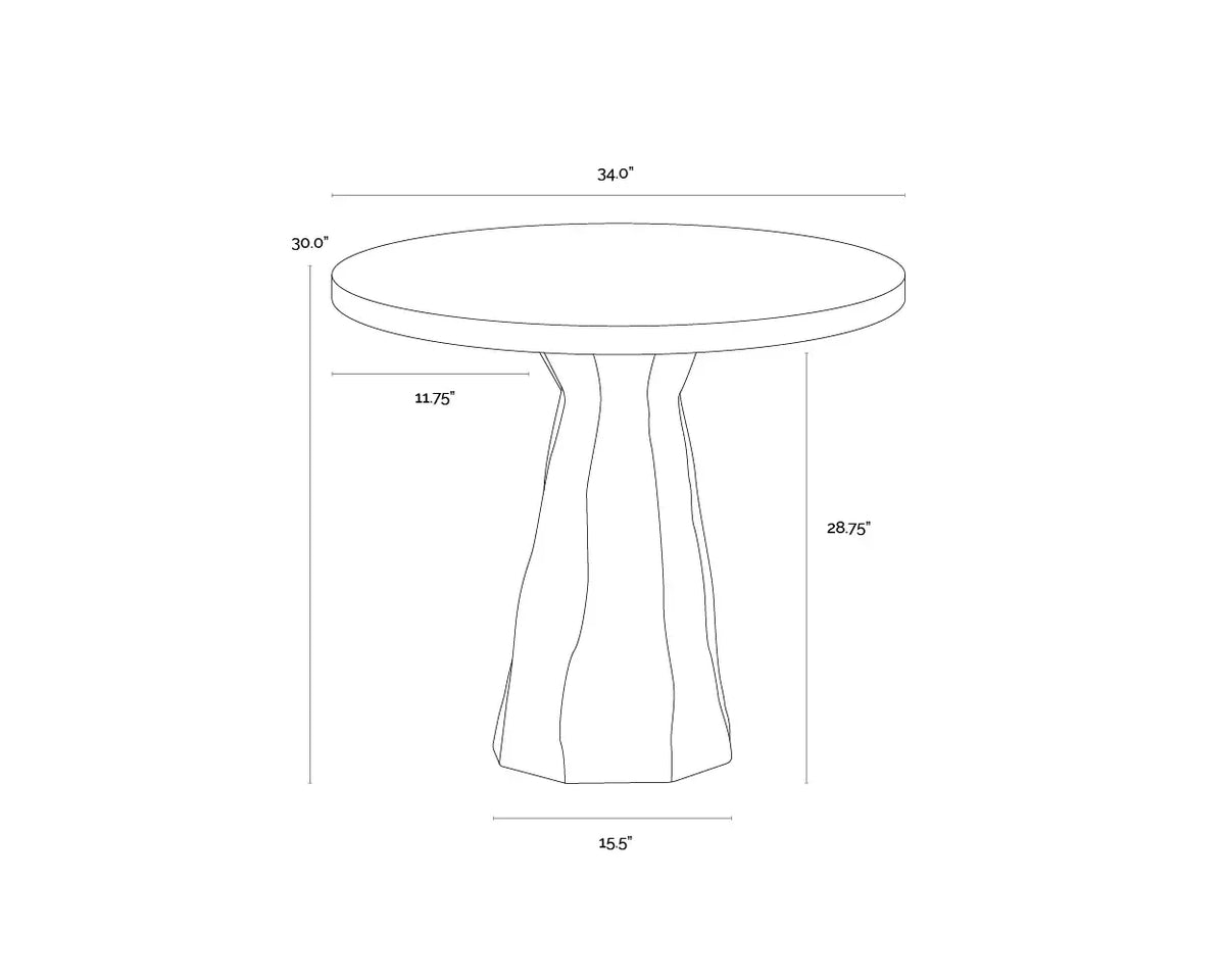SUNPAN KLIFF BISTRO TABLE - BLACK - 34" 112487