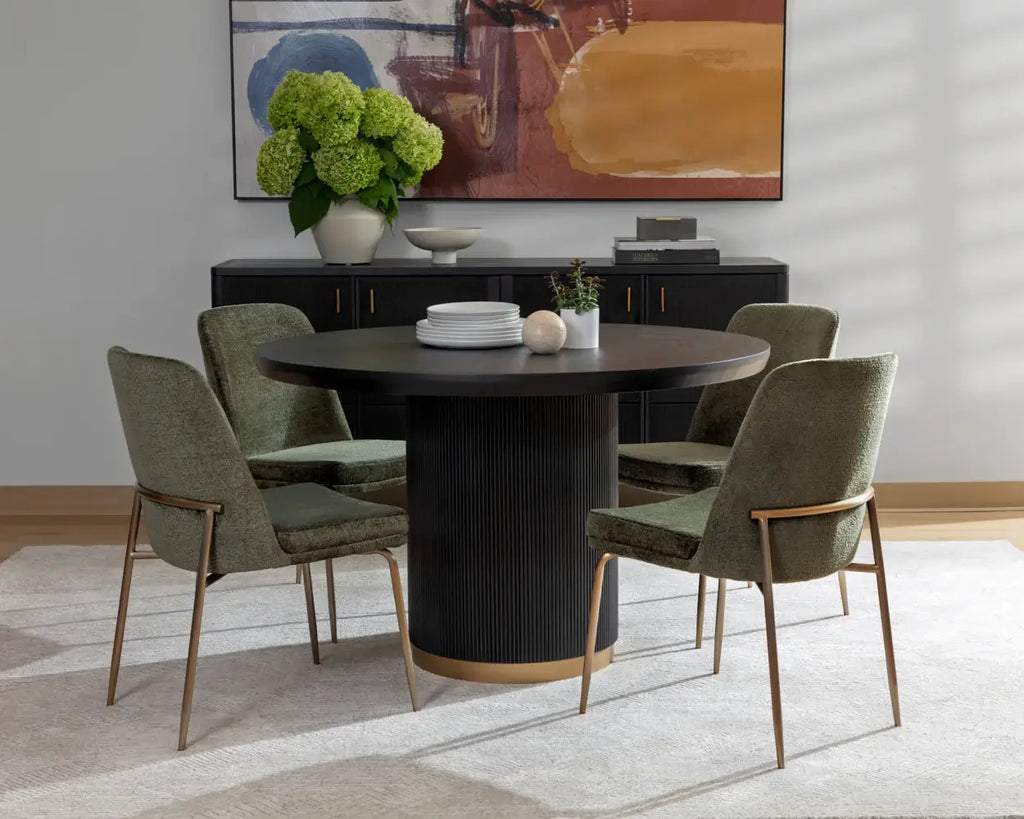 SUNPAN KALLA DINING TABLE - ROUND - CHARCOAL - 48" 112515