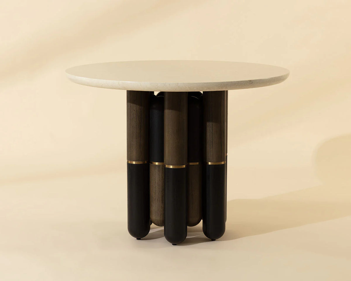 SUNPAN  YANNA DINING TABLE - ROUND - CREAM MARBLE - 39.5" 112541