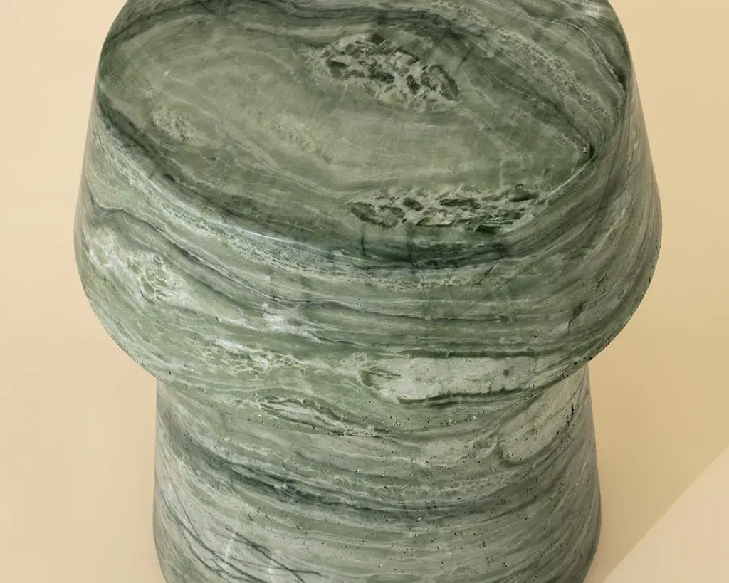 SUNPAN   BRIE END TABLE - MARBLE LOOK - SAGE 112581