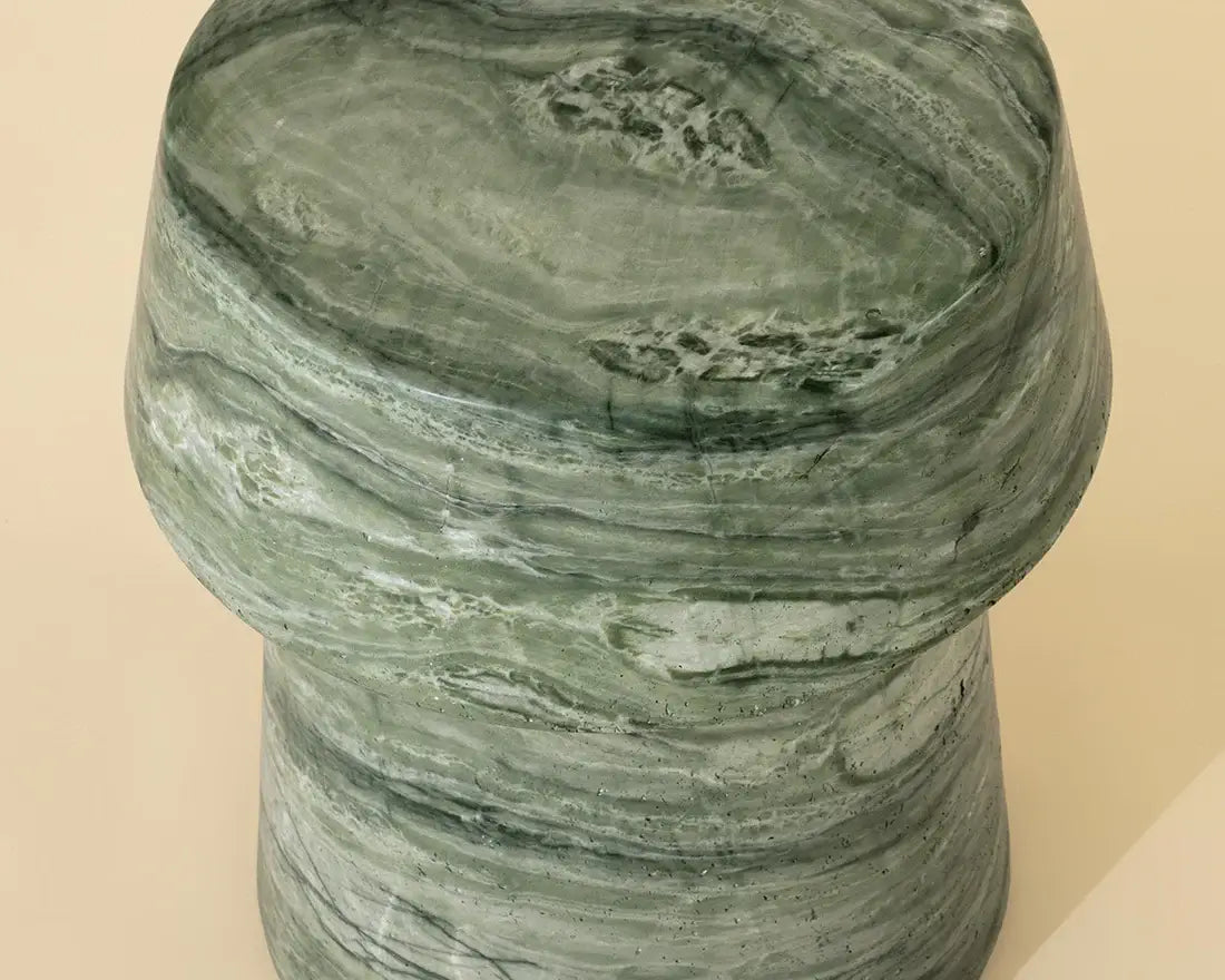 SUNPAN   BRIE END TABLE - MARBLE LOOK - SAGE 112581