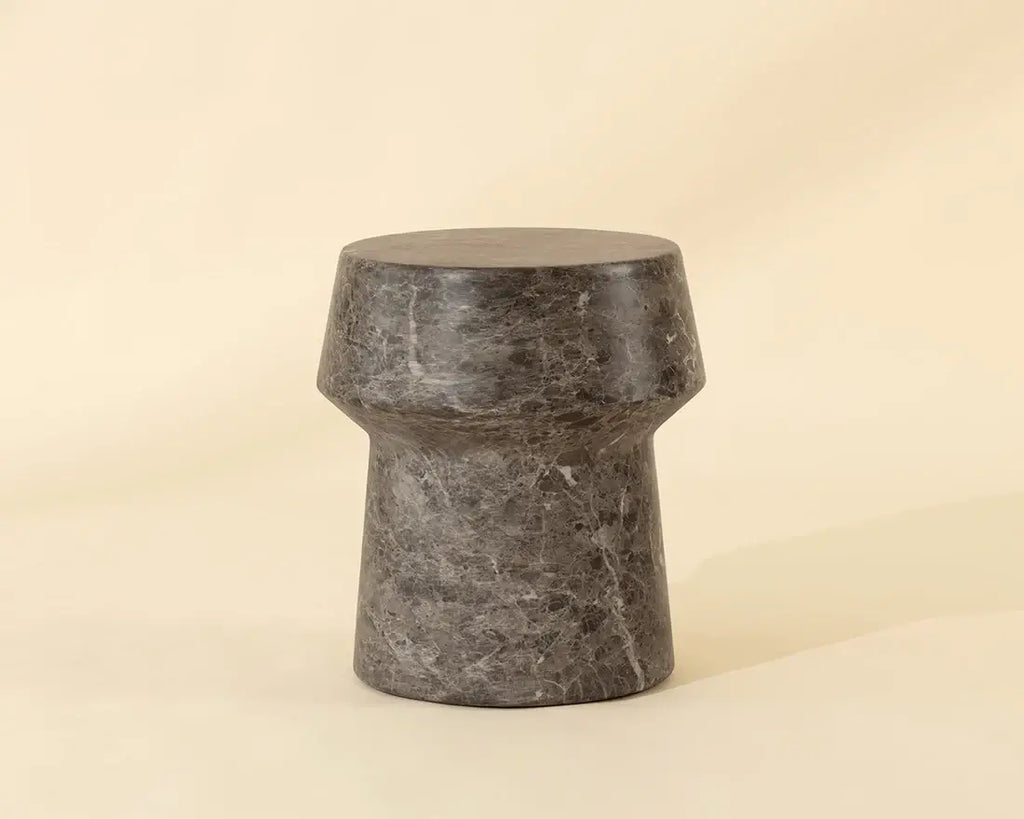 SUNPAN   BRIE END TABLE - MARBLE LOOK - DARK EMPERADOR  112719