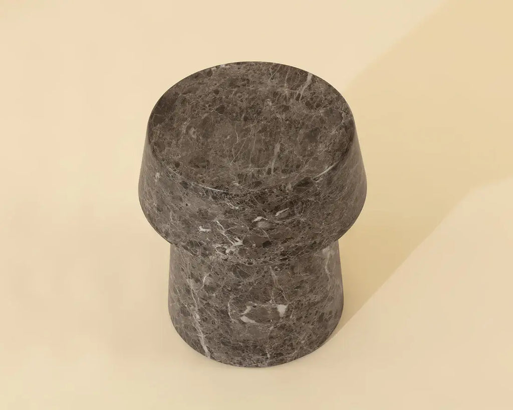 SUNPAN   BRIE END TABLE - MARBLE LOOK - DARK EMPERADOR  112719