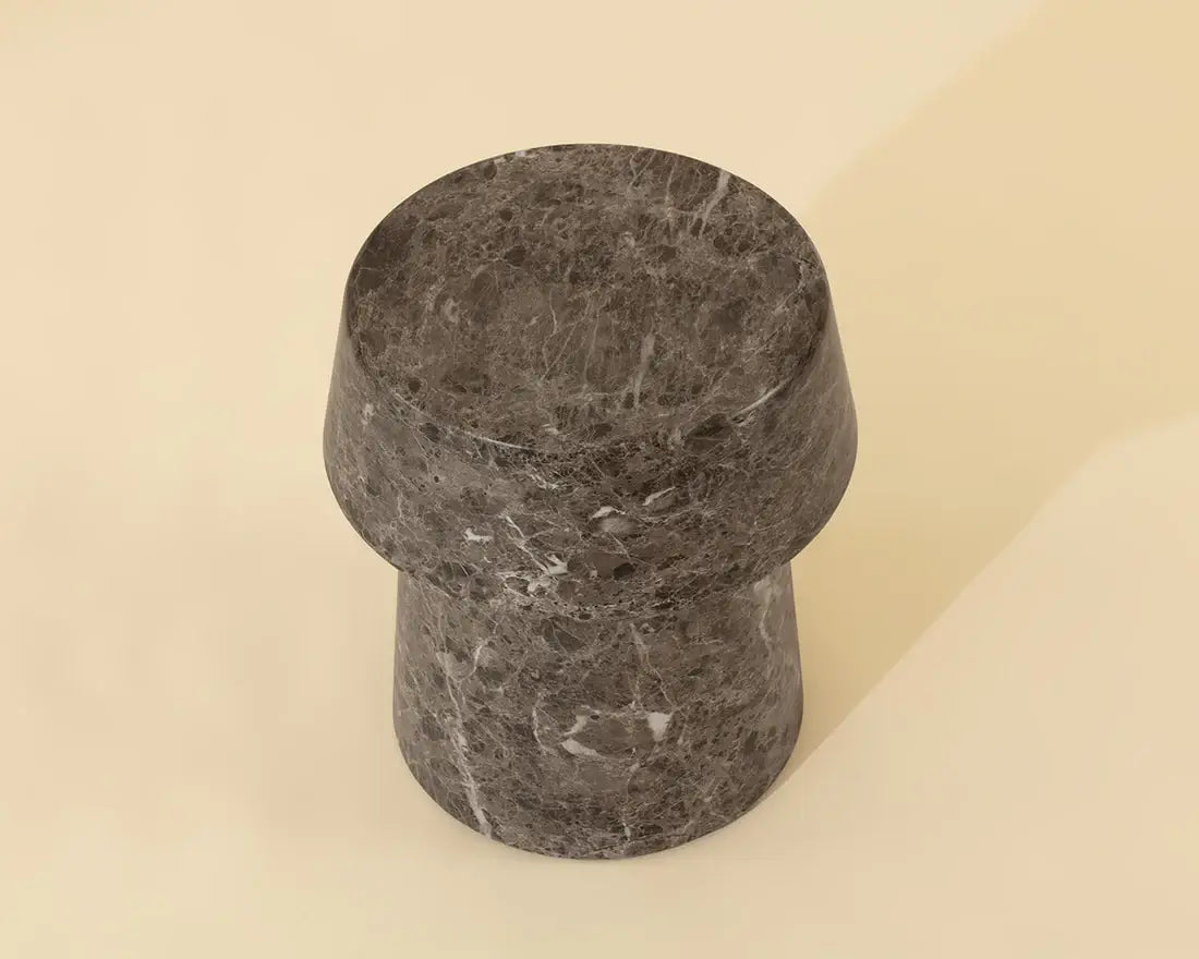 SUNPAN   BRIE END TABLE - MARBLE LOOK - DARK EMPERADOR  112719