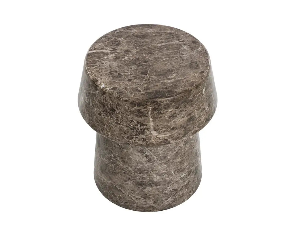 SUNPAN   BRIE END TABLE - MARBLE LOOK - DARK EMPERADOR  112719