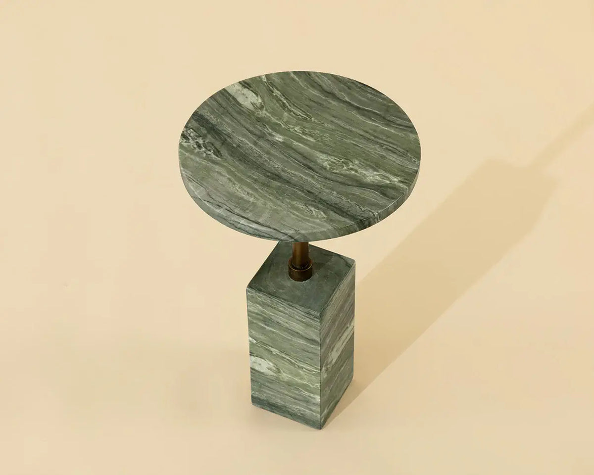 SUNPAN MIZANI END TABLE - MARBLE LOOK - SAGE 112722