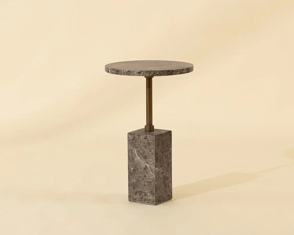 SUNPAN MIZANI END TABLE - MARBLE LOOK -  DARK EMPERADOR 112723