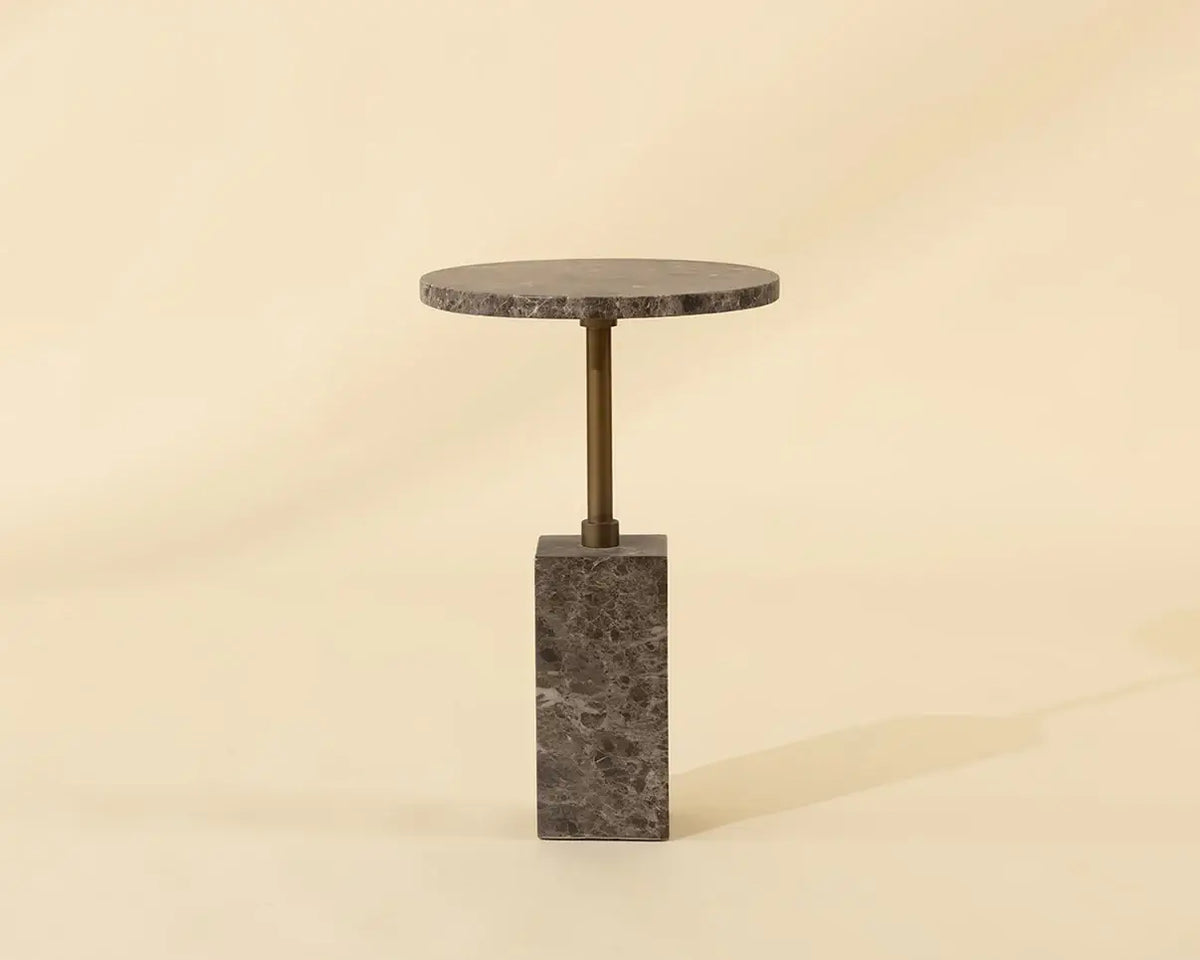 SUNPAN MIZANI END TABLE - MARBLE LOOK -  DARK EMPERADOR 112723