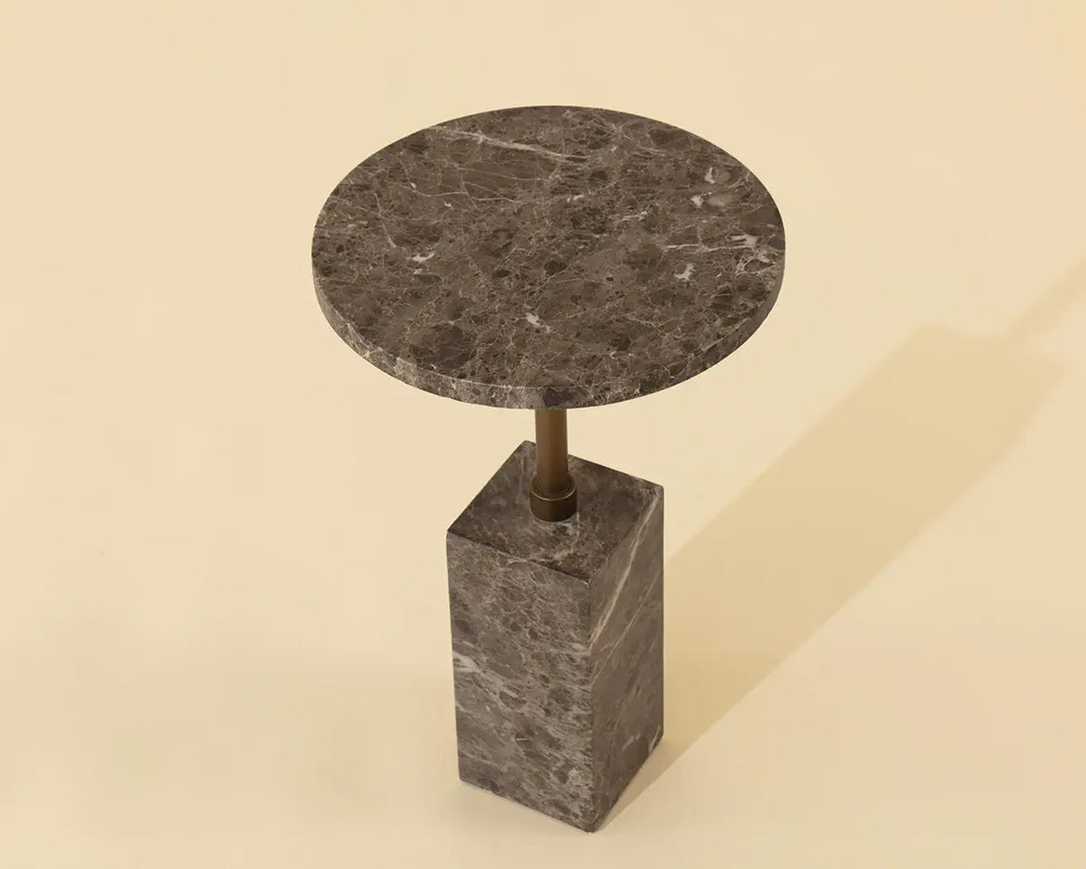 SUNPAN MIZANI END TABLE - MARBLE LOOK -  DARK EMPERADOR 112723