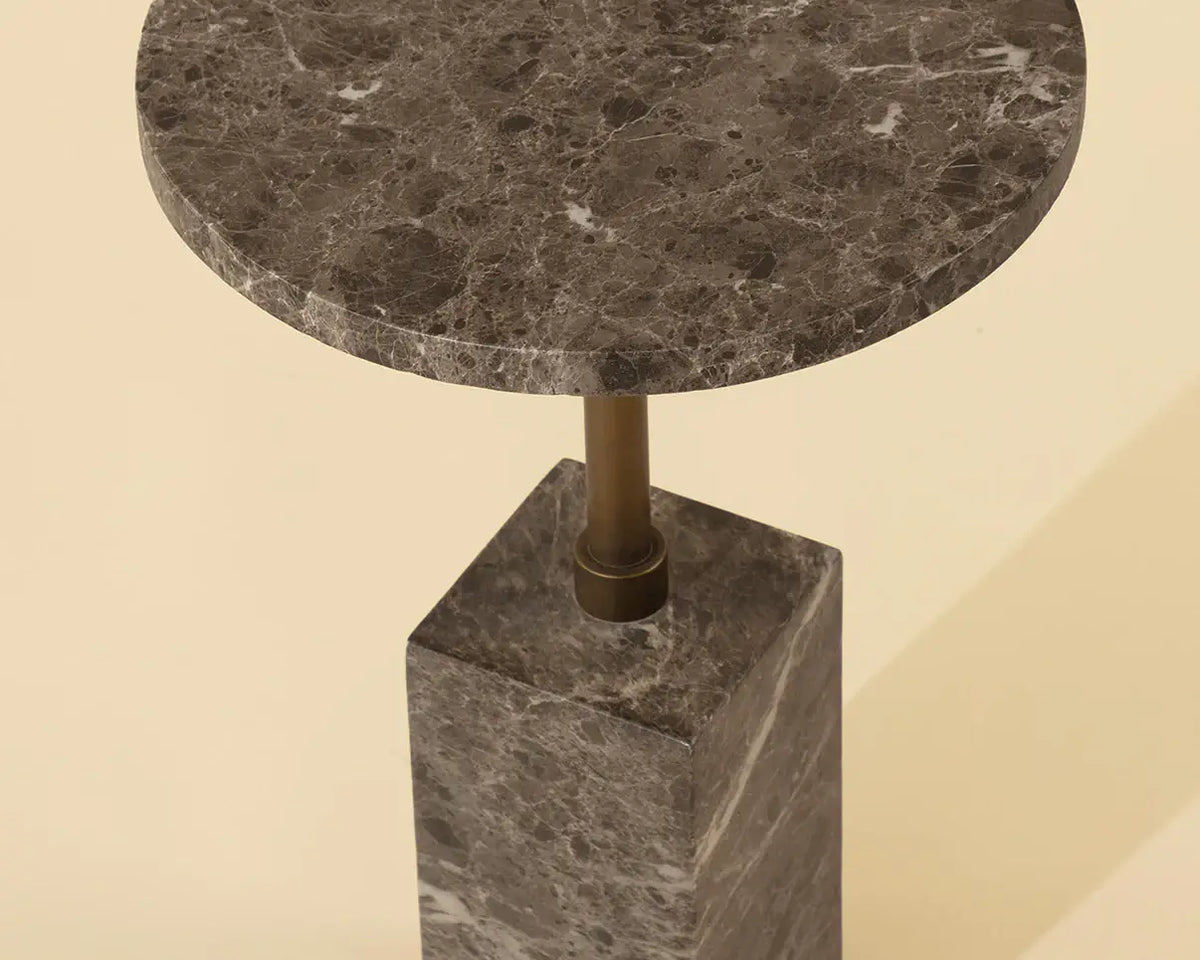SUNPAN MIZANI END TABLE - MARBLE LOOK -  DARK EMPERADOR 112723