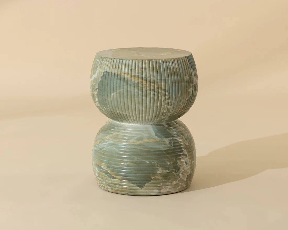 SUNPAN GEMINA END TABLE -MARBLE LOOK JADE ONYX 112758