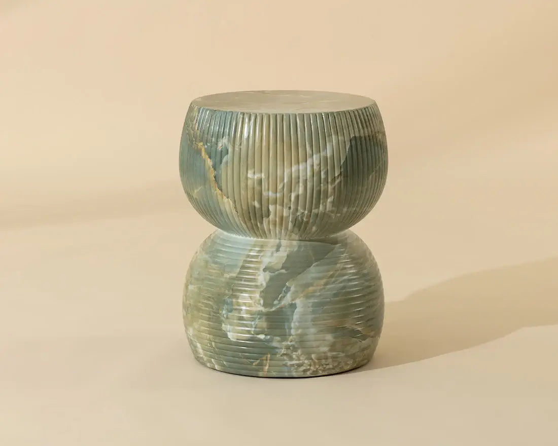 SUNPAN GEMINA END TABLE -MARBLE LOOK JADE ONYX 112758