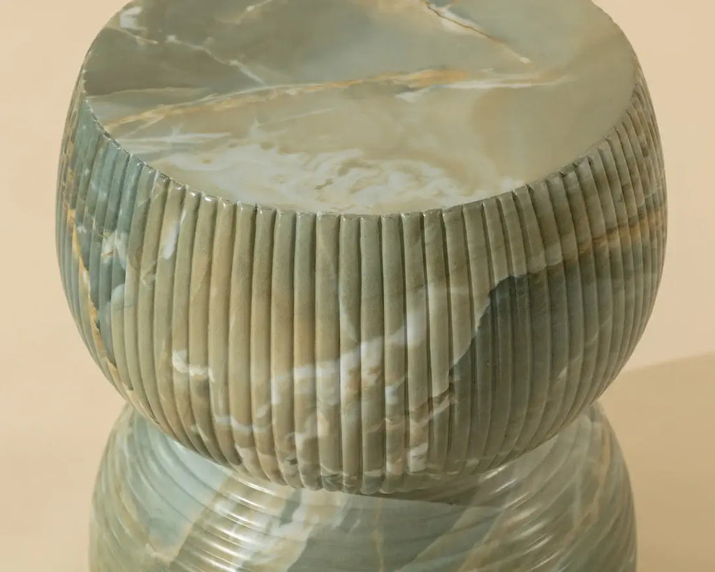 SUNPAN GEMINA END TABLE -MARBLE LOOK JADE ONYX 112758