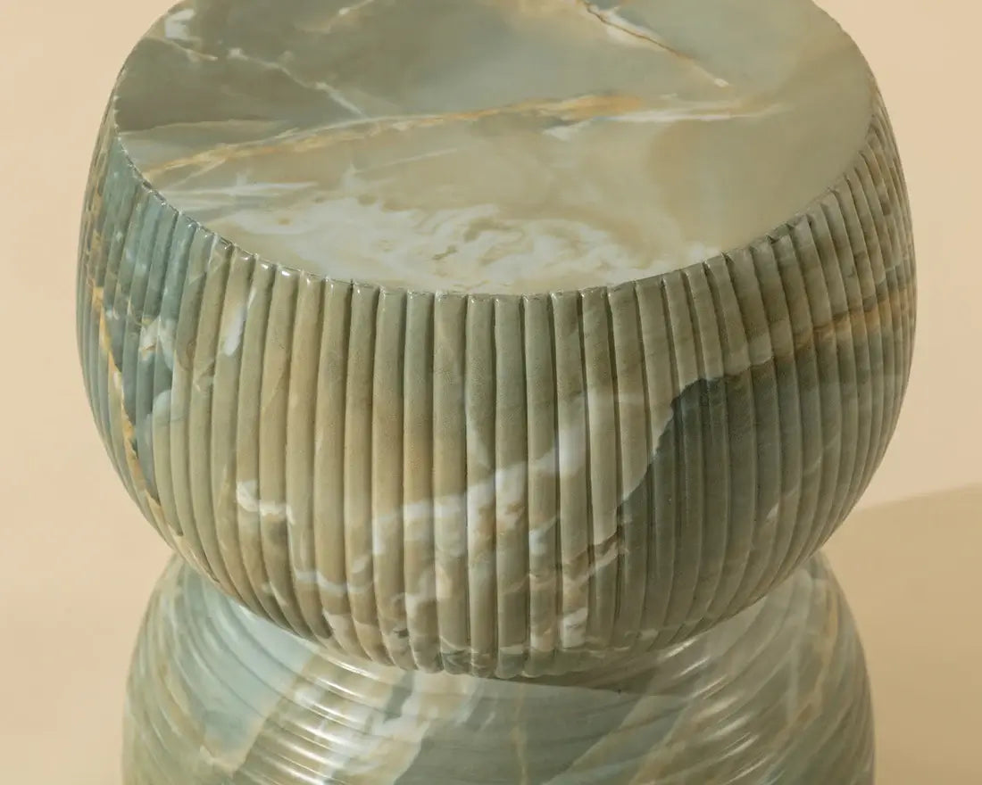 SUNPAN GEMINA END TABLE -MARBLE LOOK JADE ONYX 112758
