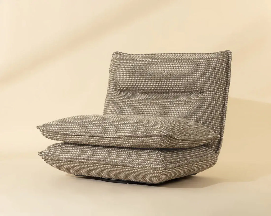 SUNPAN COLSON SWIVEL ARMLESS CHAIR - TORCHED MERINGUE 112769