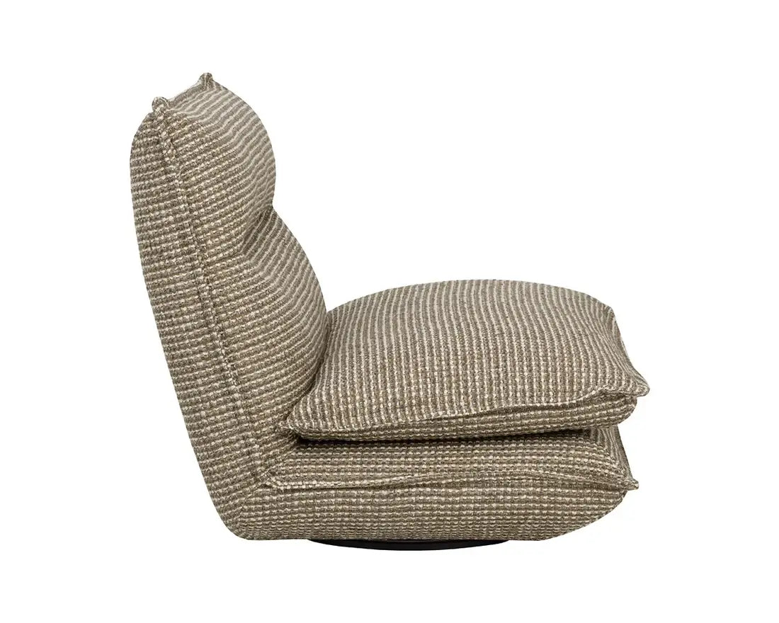 SUNPAN COLSON SWIVEL ARMLESS CHAIR - TORCHED MERINGUE 112769