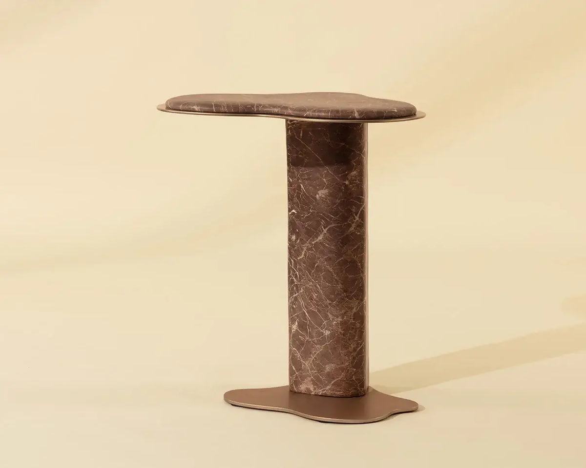 SUNPAN  ISOLA END TABLE - MARBLE LOOK - MOCHA 112828