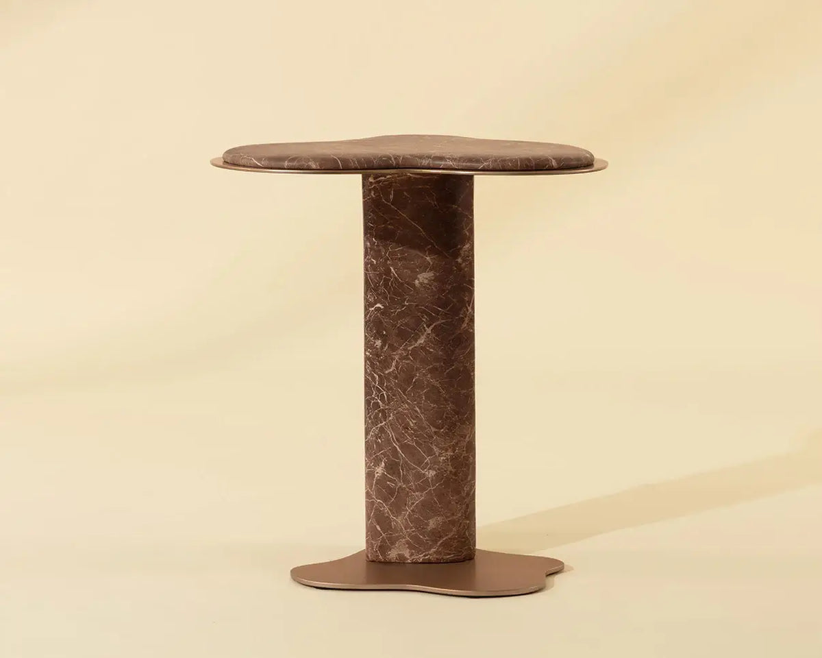 SUNPAN  ISOLA END TABLE - MARBLE LOOK - MOCHA 112828