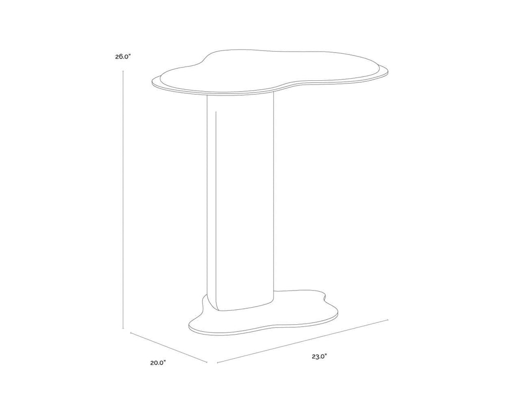 SUNPAN  ISOLA END TABLE -TRAVERTINE LOOK - DUNE 112829