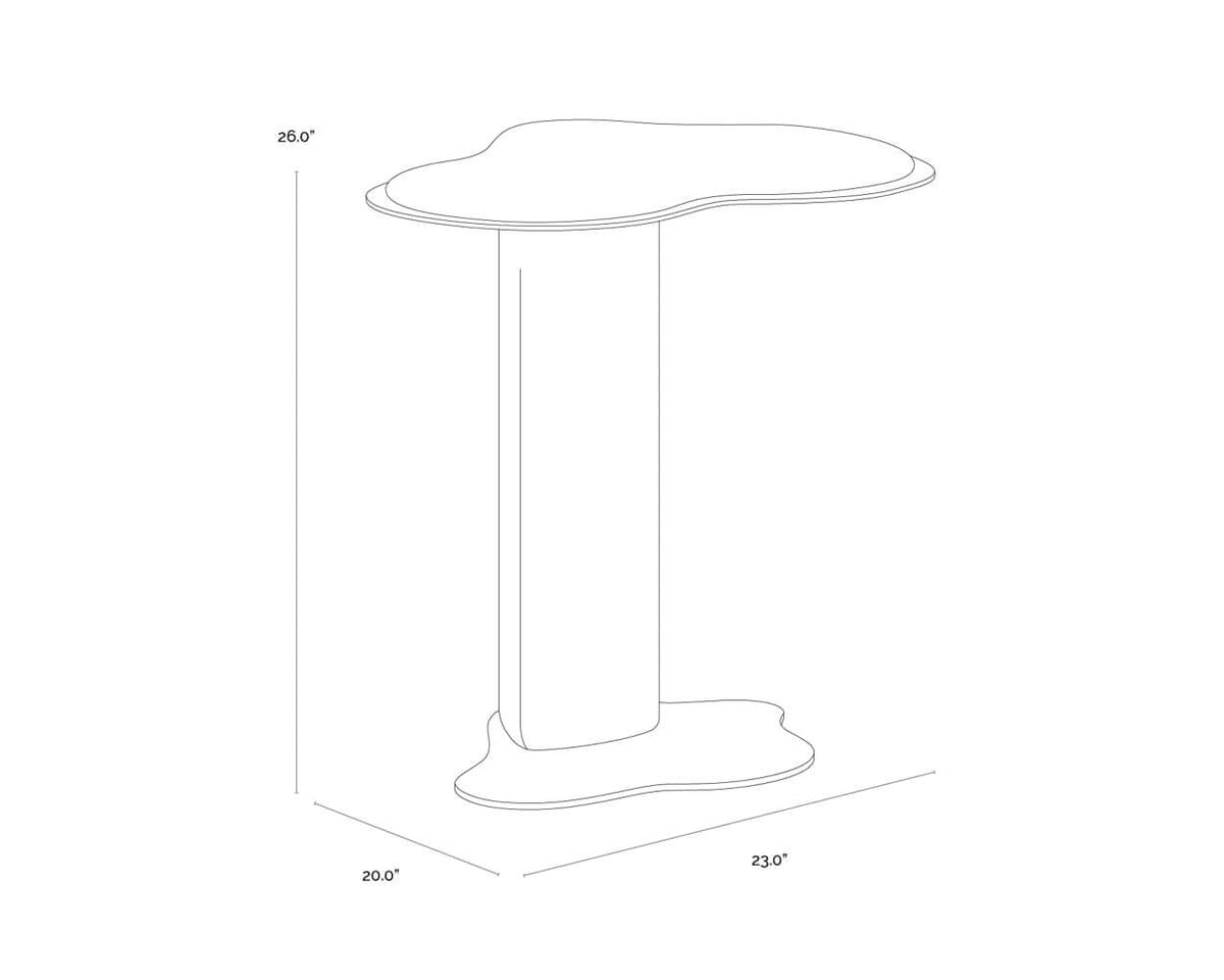 SUNPAN  ISOLA END TABLE -TRAVERTINE LOOK - DUNE 112829