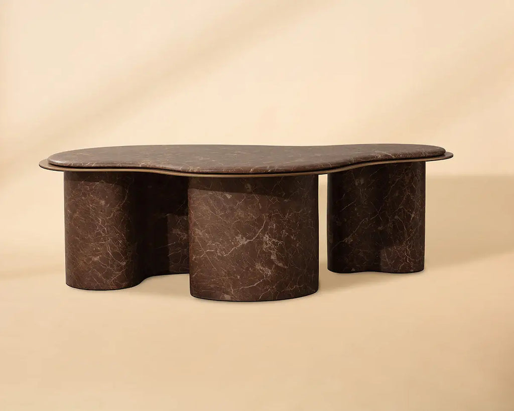 SUNPAN  ISOLA COFFEE TABLE - MARBLE LOOK - MOCHA 113321