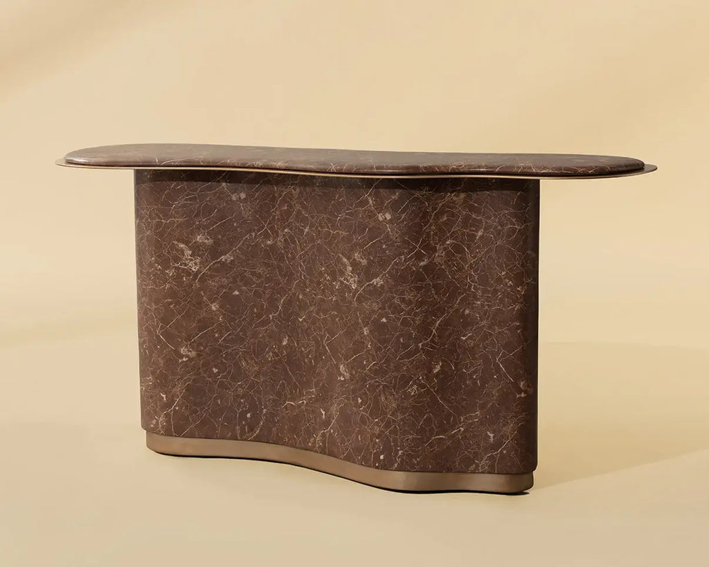 SUNPAN  ISOLA CONSOLE TABLE - MARBLE LOOK - MOCHA 113373