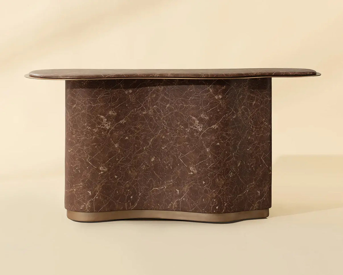 SUNPAN  ISOLA CONSOLE TABLE - MARBLE LOOK - MOCHA 113373
