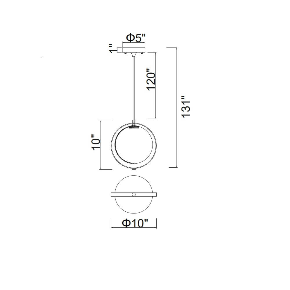 CWI LIGHTING DA VINCI 1-LIGHT PENDANT 1153P10-1-169