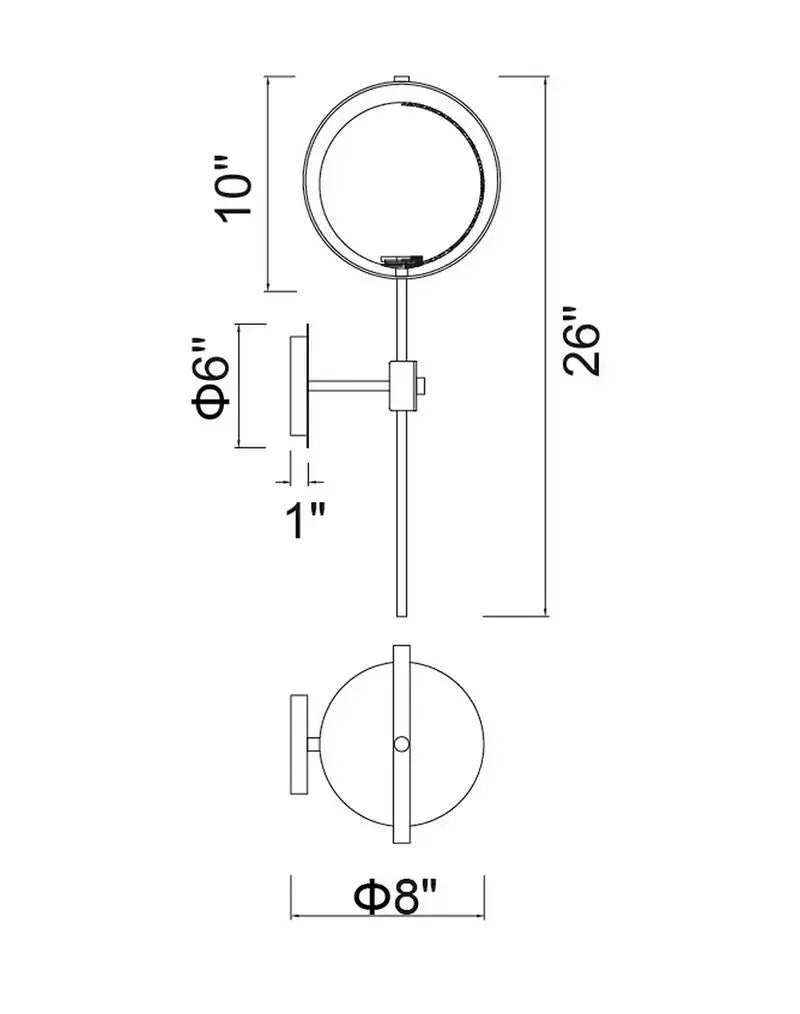 CWI LIGHTING DA VINCI 1-LIGHT WALL SCONCE 1153W10-1-169