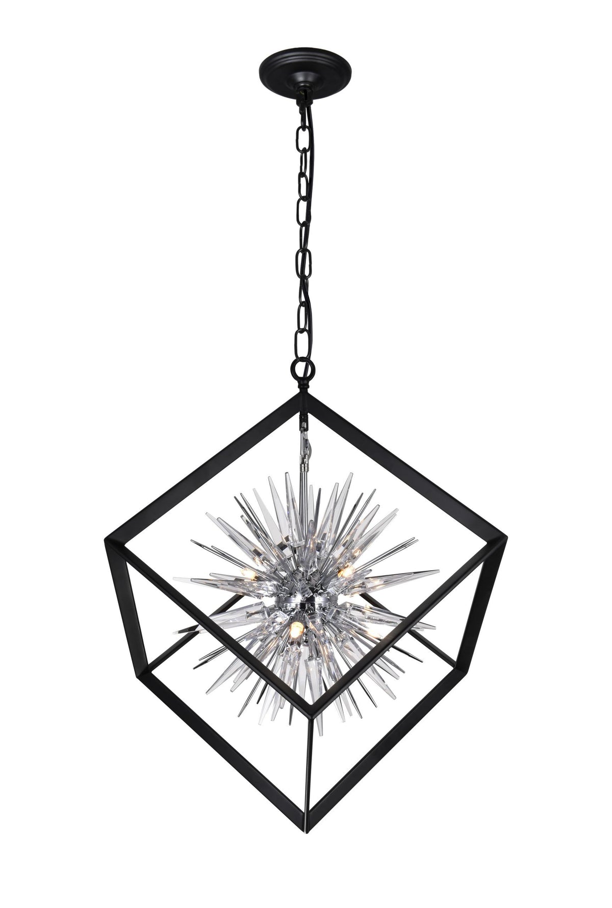 CWI LIGHTING 1178P22-6-601 STARBURST 6-LIGHT CHANDELIER