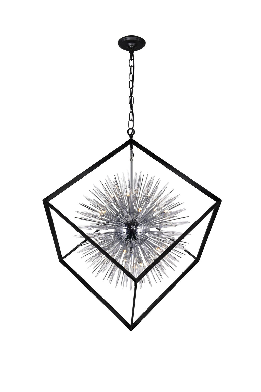 CWI LIGHTING 1178P44-20-601 STARBURST 20-LIGHT CHANDELIER