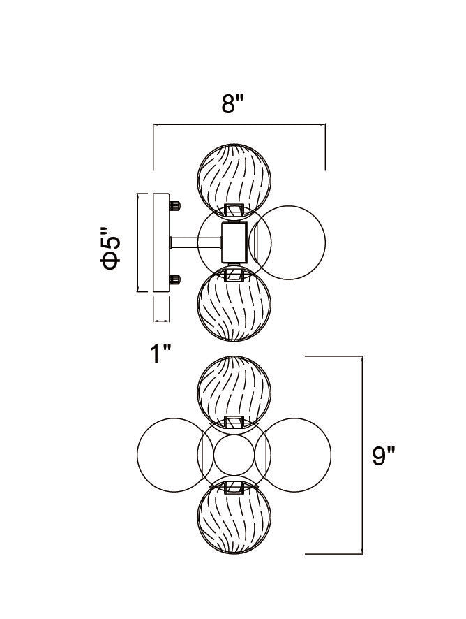 CWI LIGHTING PALLOCINO 3-LIGHT WALL SCONCE 1205W9-3-601