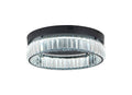 BETHEL ROUND SATIN BLACK FLUSH MOUNT GL448FM16BK