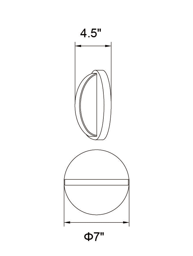 CWI LIGHTING TRANCHE LED WALL SCONCE 1206W7-1-629-A