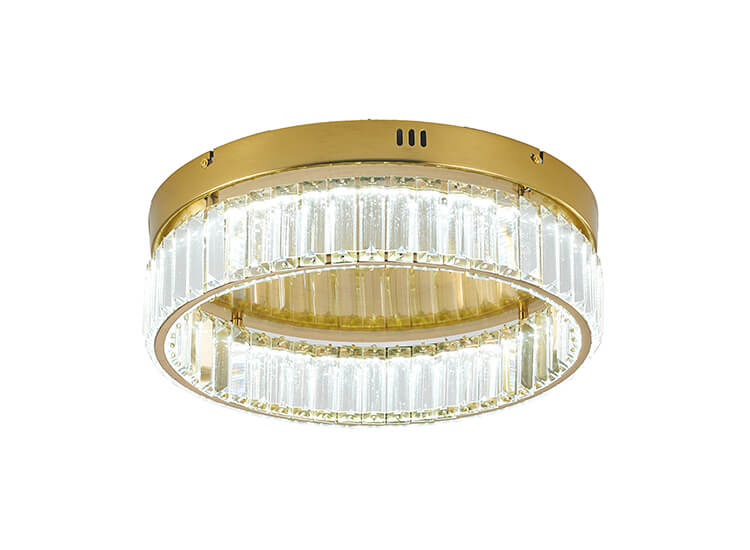 BETHEL ROUND BRASS FLUSH MOUNT GL448FM16BR