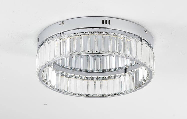 BETHEL ROUND CHROME FLUSH MOUNT GL448FM16CH