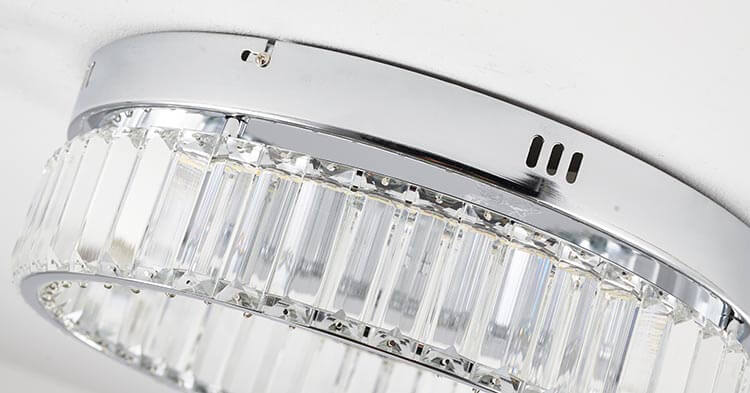 BETHEL ROUND CHROME FLUSH MOUNT GL448FM16CH