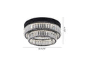 BETHEL ROUND SATIN BLACK FLUSH MOUNT GL450FM15BK