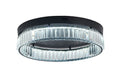 BETHEL ROUND SATIN BLACK FLUSH MOUNT GL449FM20BK