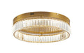 BETHEL ROUND BRASS FLUSH MOUNT GL449FM20BR