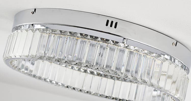 BETHEL ROUND CHROME FLUSH MOUNT GL449FM20CH