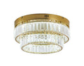 BETHEL ROUND BRASS FLUSH MOUNT GL450FM15BR