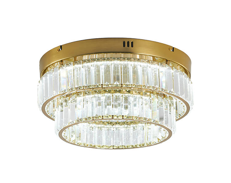 BETHEL ROUND BRASS FLUSH MOUNT GL450FM15BR