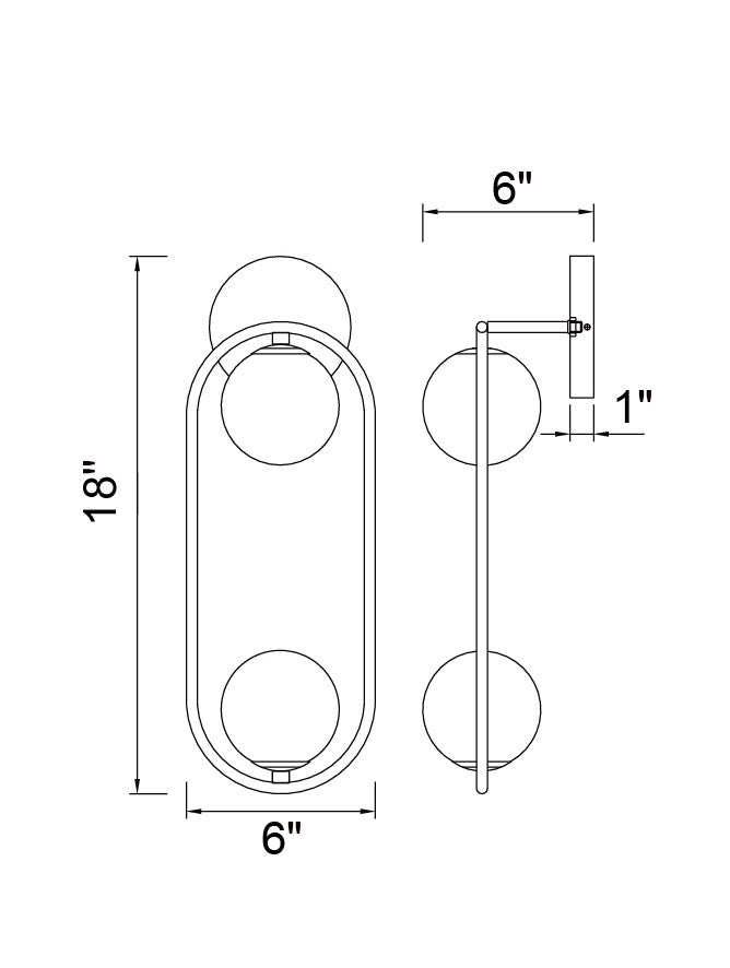 CWI LIGHTING CELESTE 2-LIGHT WALL SCONCE 1212W6-2-169