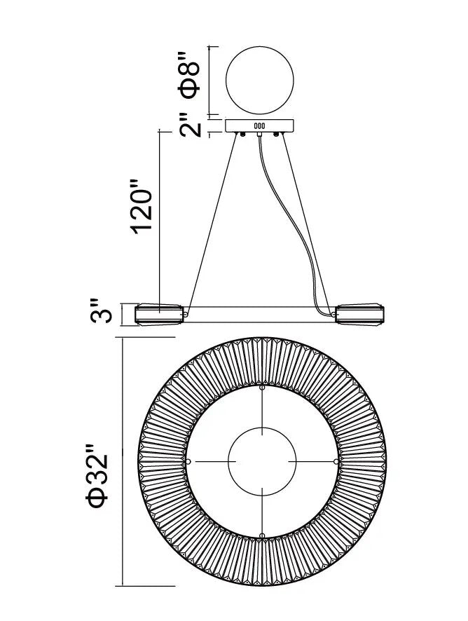 CWI LIGHTING BJOUX LED CHANDELIER 1219P32-1-625
