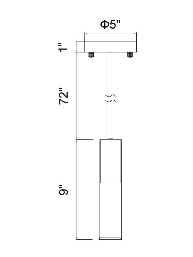 CWI LIGHTING PIPES 1-LIGHT PENDANT 1221P5-1-625