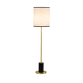BETHEL BLACK AND SATIN BRASS FLOOR LAMP BTG101BR