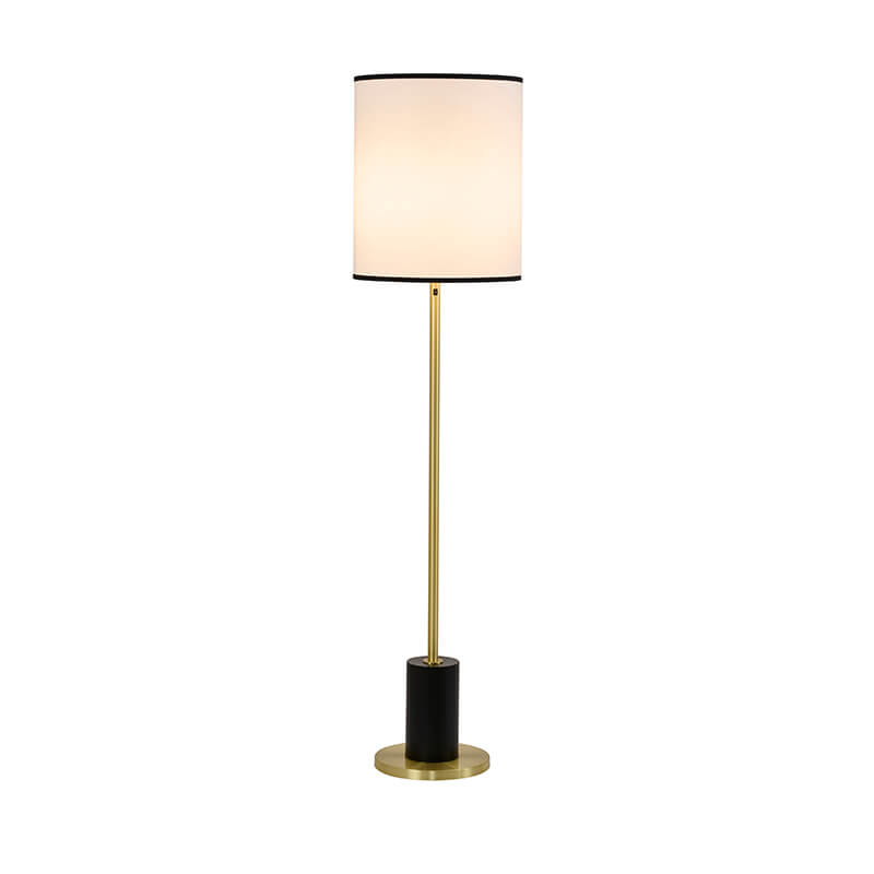 BETHEL BLACK AND SATIN BRASS FLOOR LAMP BTG101BR