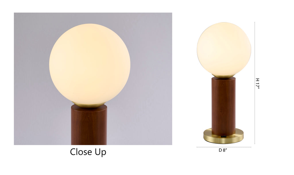 BETHEL WOOD TABLE LAMP BTG102BR