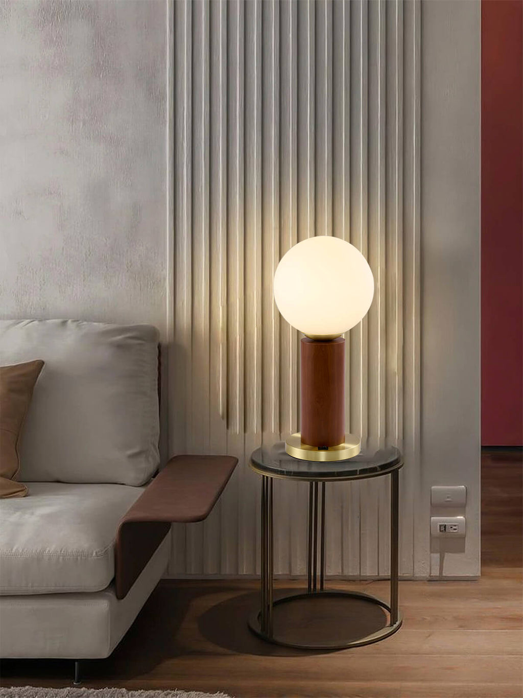 BETHEL WOOD TABLE LAMP BTG102BR
